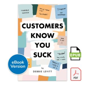 Customers Know You Suck, ebook cover